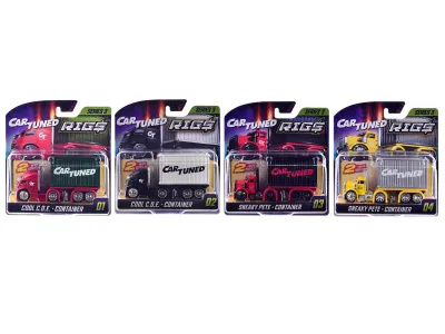 Car Tuned 559313-XX2 - Rigs Container Case Series 3 Set of 4 Pieces Diecast Model C