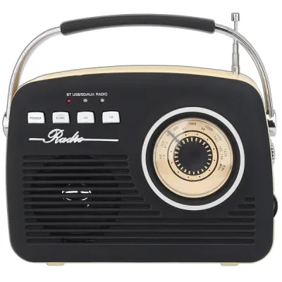 Supersonic SC-1201BT-BLK - Supersonic Vintage Speaker BLK