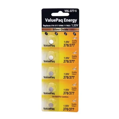 Dantona VAL-377-5 - 377UL 5PK WTCH BATT