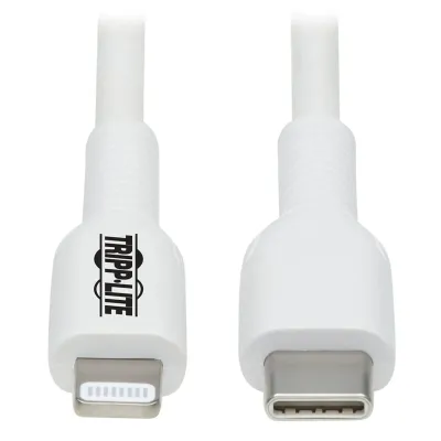 Eaton Tripplite M102AB-01M-WH - Safe-IT USB C to Lightning SyncCharge Cable Antibacterial 1M