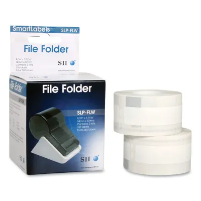 SEIKO SLP-FLW - SEIKO, CONSUMABLES, SLP-FLW FILE FOLDER LABELS - WHITE, 916 
