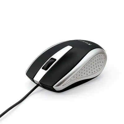 VERBATIM VER 99741 - Verbatim Bravo Corded Notebook Optical Mouse, 99741, Silver