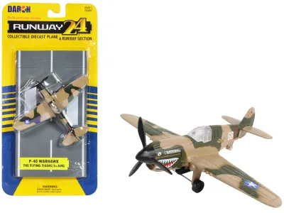 Runway24 RW185 - Curtiss P-40 Warhawk Fighter Aircraft Camouflage Flying Tige