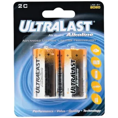 ULTRALAST ULA2C - 2PK 1.5V C BATTERY