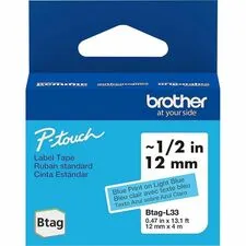 Brother BTAGL33 - P-touch BTAG-L33 Blue on Light Blue Label Tape - x 1532 Widt