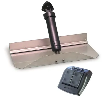 Bennett Marine 549E - Bennett Trim Tab Kit 54 x 9 wEuro Rocker Switch