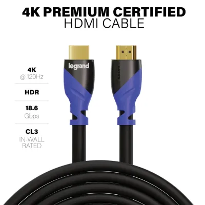 ONQ AC4K2MBK - 18GBPS 4K PREM CERT HDMI CABLE 2M