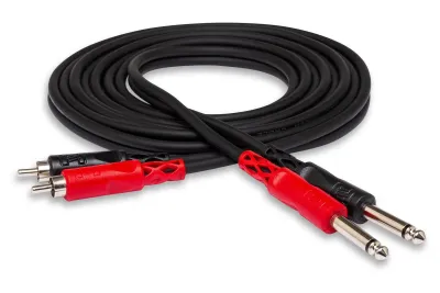 Hosa Tech CPR-201 - Stereo Interconnect Dual 14 TS To Dual Rca 1 M