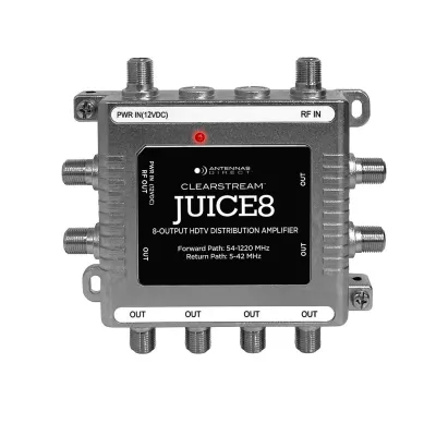 ANTENNAS DIRECT JUICE8 - Distribution Amp 8 Output TVCATV 6.5 dB per Port