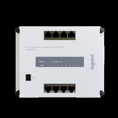 ONQ DA8400WH - SWITCH - DA8400WH - WIRED - 1GBPS - NETWORKING  PORTS QTY: 8