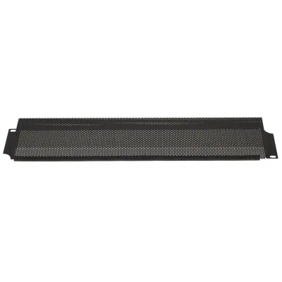 LOWELL MANUFACTURING SSC-2V - Rack Panel-Security Cover-2u, 18ga Flanged SteelVented, Blk