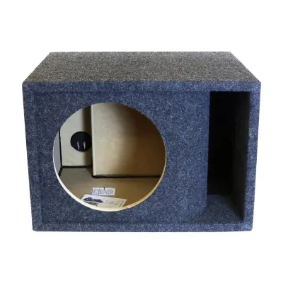 ATREND 12SQVKFATREND - Single 12 Kerf-Vented Woofer Enclosure - Charcoal Carpet Cov