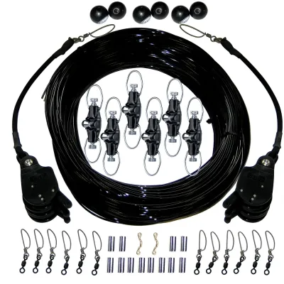 Rupp Marine CA-0160-MO - Rupp Triple Rigging Kit WLok-Ups & Nok-Outs - 460 Black Mono