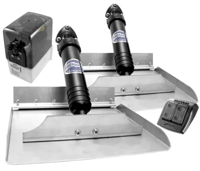 Bennett Marine 1212E - Bennett Trim Tab Kit 12 x 12 wEuro Rocker Switch