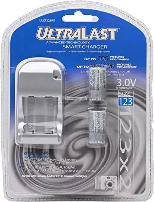 ULTRALAST ULCR123RK - CR123 RECHARGEABLE 2 CELLS AND CHARGER
