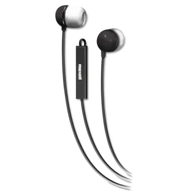MAXELL MAX 190300 - Maxell In-Ear Headphones w Microphone & Remote Black, Wired