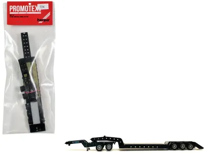 Promotex 005396BK - Heavy Equipment Lowboy Trailer with Jeep Black 187 (HO) Plas