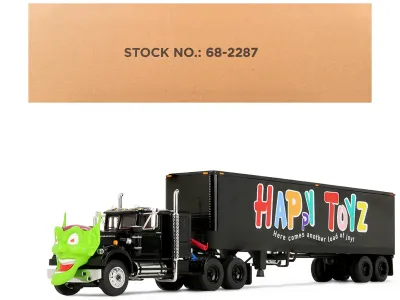 First Gear 68-2287 - White Western Star 4800 with Green Goblin Head and 40 Vintag