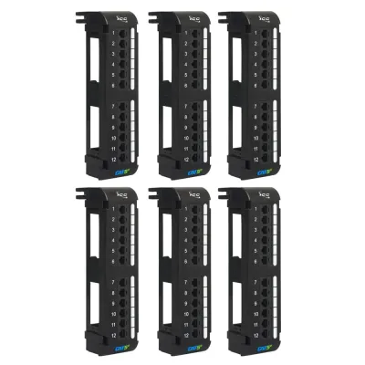 Cablesys ICC-ICMPP125EV - PATCH PANEL, VERT, CAT 5E, 12-PORT, 6PK