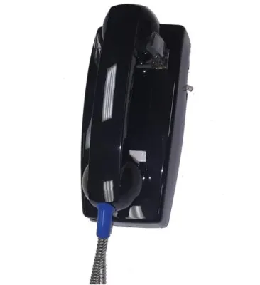 Cortelco ITT-2554-ARCNDL-BK - 255400ARCNDL Wall Phone wArmored Cord