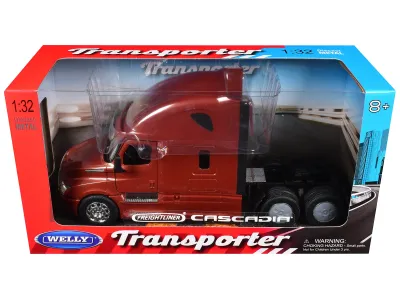 Welly 32695W-GLD - Freightliner Cascadia Truck Copper Metallic Transporter Seri