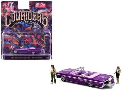 M2 67500-MJS02 - 1964 Chevrolet Impala SS 409 Convertible Purple Metallic wit