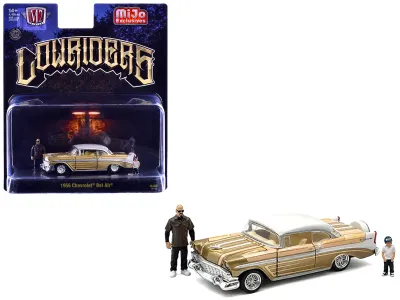 M2 67500-MJS03 - 1956 Chevrolet Bel Air Lowrider Gold Metallic with Gold Inte