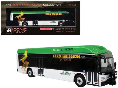 Iconic Replicas 87-0535 - Flyer Xcelsior XHE40 Transit Bus AC Transit - Zero Emission 