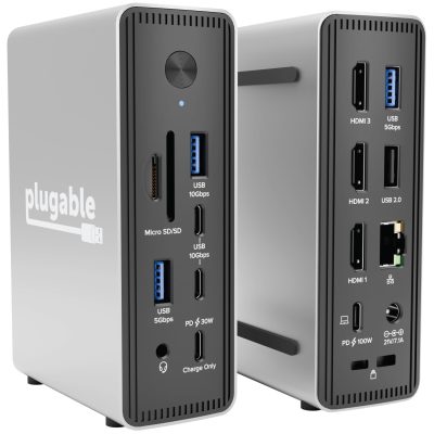 Plugable Technologies UD-MSTH3 - USB C MST Triple Display Dock