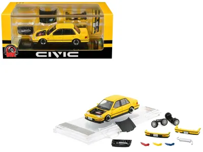 Bm Creations 64B0470 - Honda Civic EF2 Custom Yellow with Alternate Parts 164 Dieca