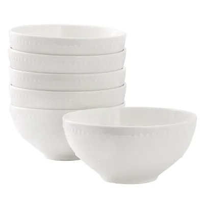 ELAMA ELM-OLEVIA6CB - Elama Olevia 6 Piece Embossed Dot Stoneware Cereal Bowl Set 
