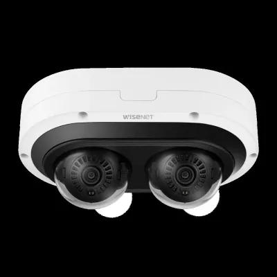 Hanwha PNM-C7083RVD - 2MP X 2 AI IR outdoor Dome - Network vandal outdoor 2CH AI I