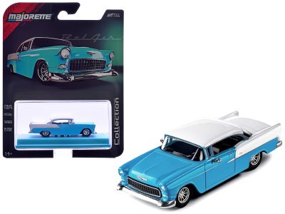 Majorette MJ8505001001 - 1955 Chevrolet Bel Air Blue and White Collection Series 164 