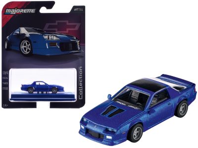 Majorette MJ8505001004 - 1985 Chevrolet Camaro Blue Metallic with Black Top Collectio