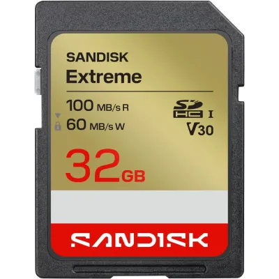 Western Digital SDSDXVT-032G-GUCIN - SanDisk, Extreme SDHC Memory Card, 32GB, UHS-I, V30, 100MBs 