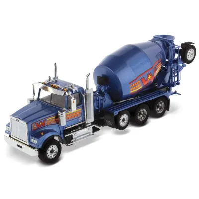 Diecast Masters 71075 - Western Star 4900 with Bridgemaster McNeilus Mixer Blue Meta