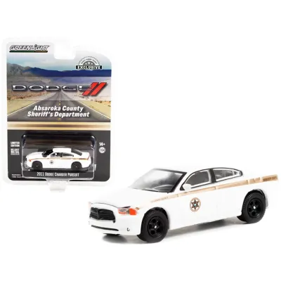Greenlight 30334 - 2011 Dodge Charger Pursuit White Absaroka County Sheriffs De