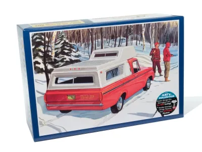 AMT AMT1412 - Skill 2 Model Kit 1963 Ford F-100 Camper Pickup Truck 3-in-1