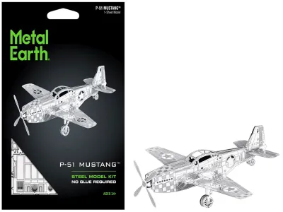 Metal Earth 1-MMS003 - Model Kit North American P-51 Mustang Fighter Aircraft Big B