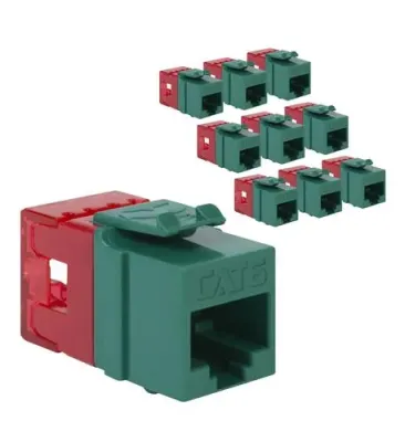Cablesys ICC-IC107F6TGN - MODULE, CAT 6, HD, 10 PK, GREEN