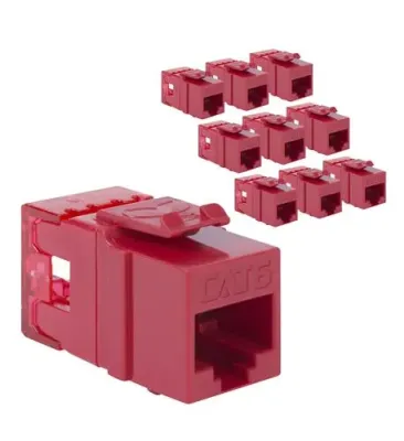 Cablesys ICC-IC107F6TRD - MODULE, CAT 6, HD, 10 PK, RED