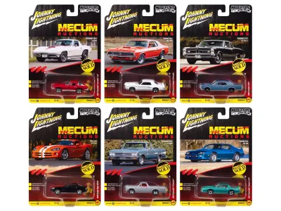 Johnny Lightning JLMC035B - Muscle Cars USA 2025 Release 3 Set B of 6 pieces MECUM Aucti