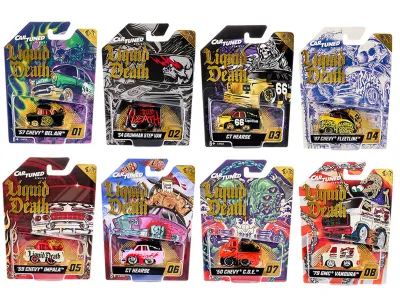 Car Tuned 254546 - Liquid Death 2026 Series 1 Set of 8 Pieces Diecast Model Car