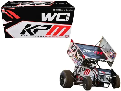 Acme A1826014 - Winged Sprint Car 27 Emerson Axsom WCI - KPM White (2026) 11