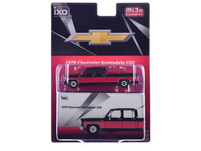 IXO IAPR1015 - 1979 Chevrolet Scottsdale C20 Crew Cab Pickup Truck Black wi