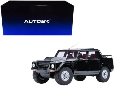 Autoart 74550 - Lamborghini LM002 Nero Tenebre Black with Red Interior 118 M