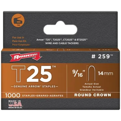 ARROW 198-9/16 - T-25 Staples 916in. in. 1000 per box ***Call For Current Pri