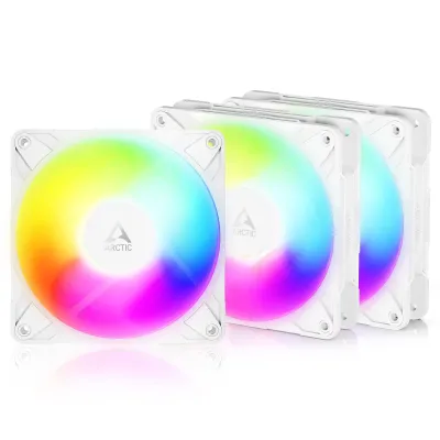 ARCTIC ACFAN00334A - ARCTIC P12 PRO REVERSE A-RGB (WHITE) - 120MM WHITE COLOR CAS