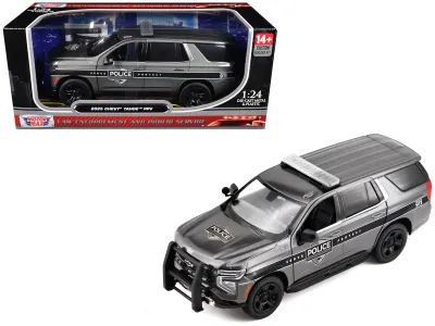 Motormax 76642GRY - 2025 Chevrolet Tahoe PPV General Motors Police Gray Metallic