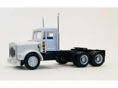 Promotex 015230W - Kenworth W900 Short Day Cab White 187 (HO) Plastic Model Car